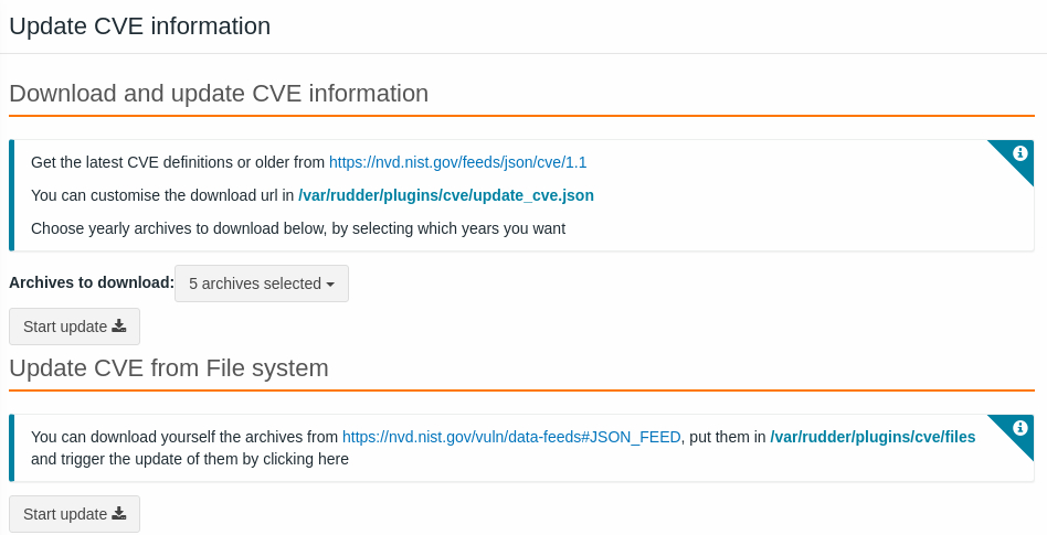 configure cve info base